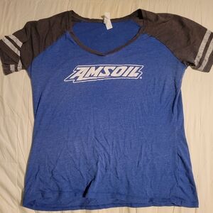 AMSOIL exclusive Blue & Charcoal Raglan Logo Tee